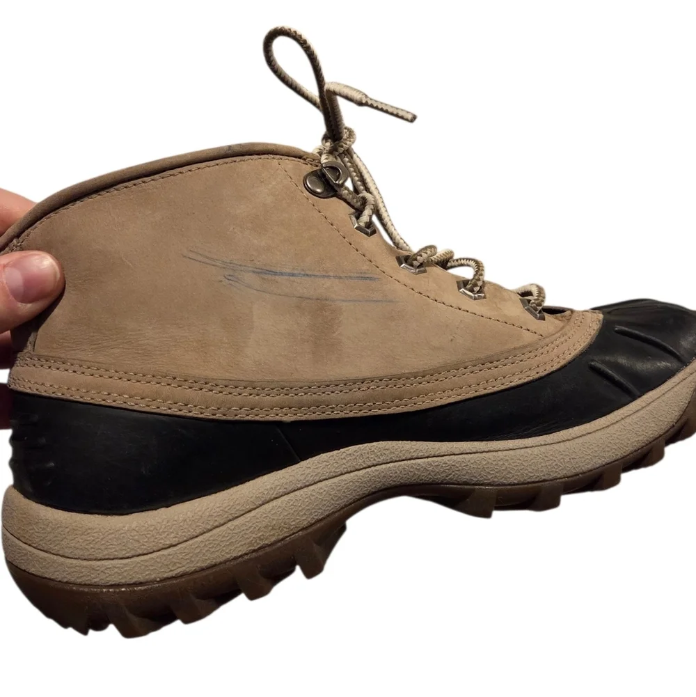 Timberland Canard Duck Leather‎ Rain Winter Boots Short Low Womens 8 Lace Up Tan